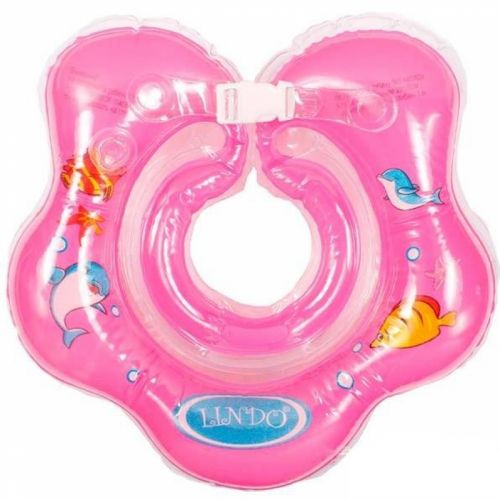 Круг для купания младенцев (розовый) LN-1559
