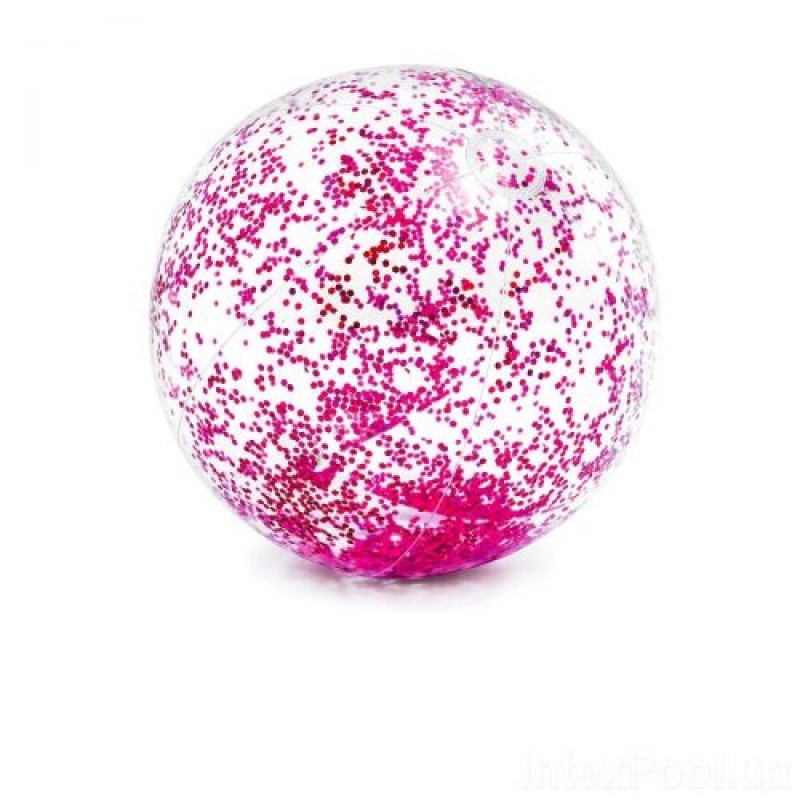Пляжный мячик "Glitter" (розовый) 58070