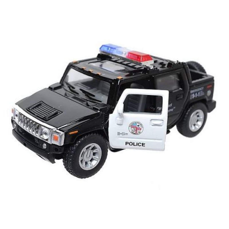 Машинка "Hummer H2" (поліція) Метал пластик Чорно-білий (14345)