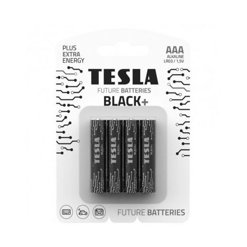 Батарейки "TESLA AAA: BLACK+", 4 шт