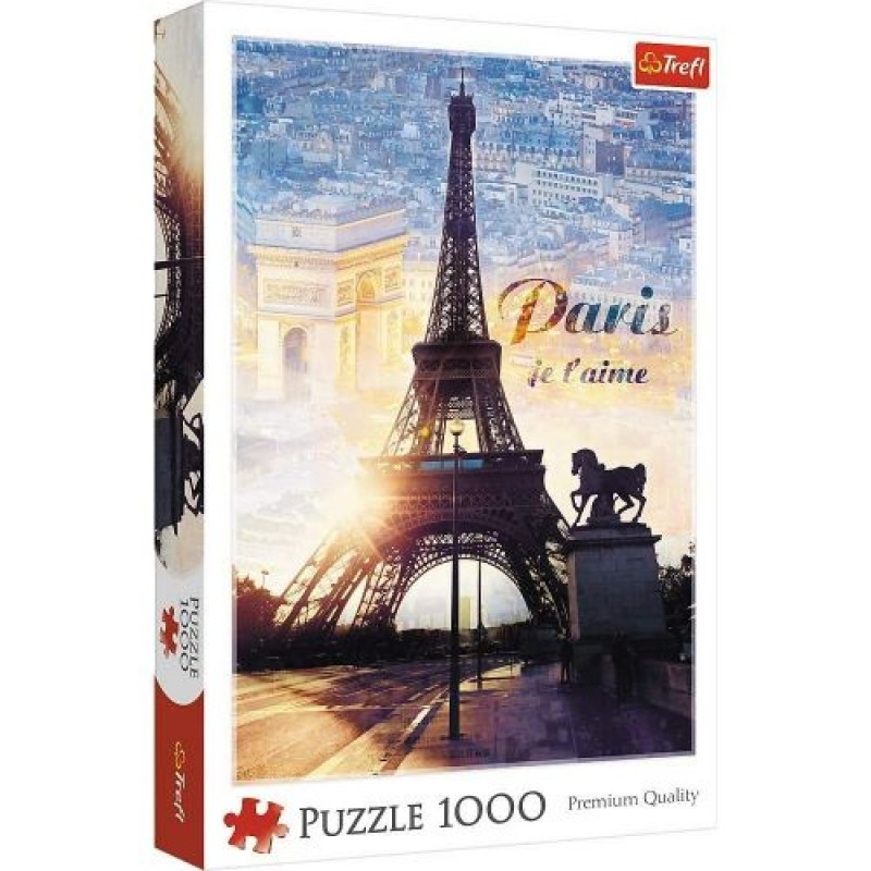 Пазли "Париж на світанку", 1000 елементів Комбінований Різнобарвний (164100)