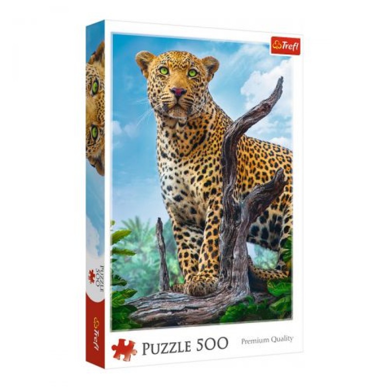Пазли "Дикий леопард", 500 елементів Комбінований Різнобарв'я (168406)