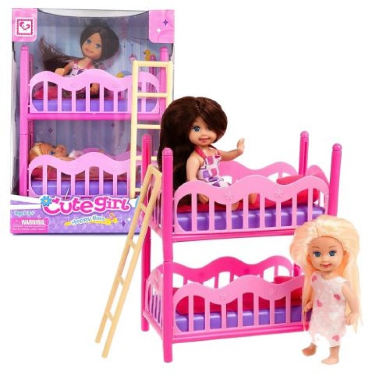[K899-17] Ляльки "Сестрички" з іграшковими меблями