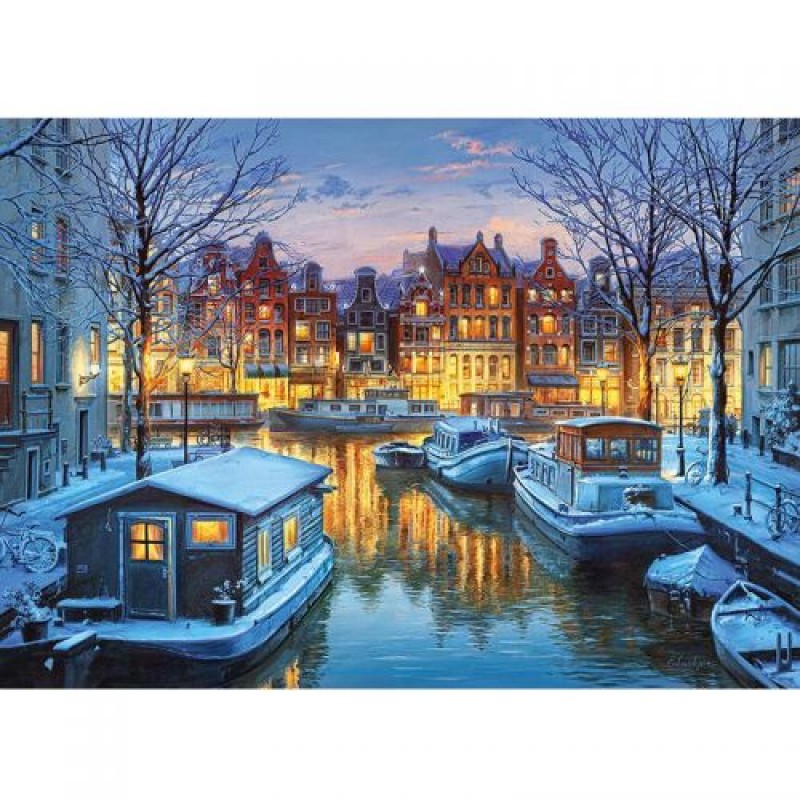 Пазли "Амстердам вночі" Cherry Pazzi, 1000 елементів Комбінований Різнобарв'я (178864)