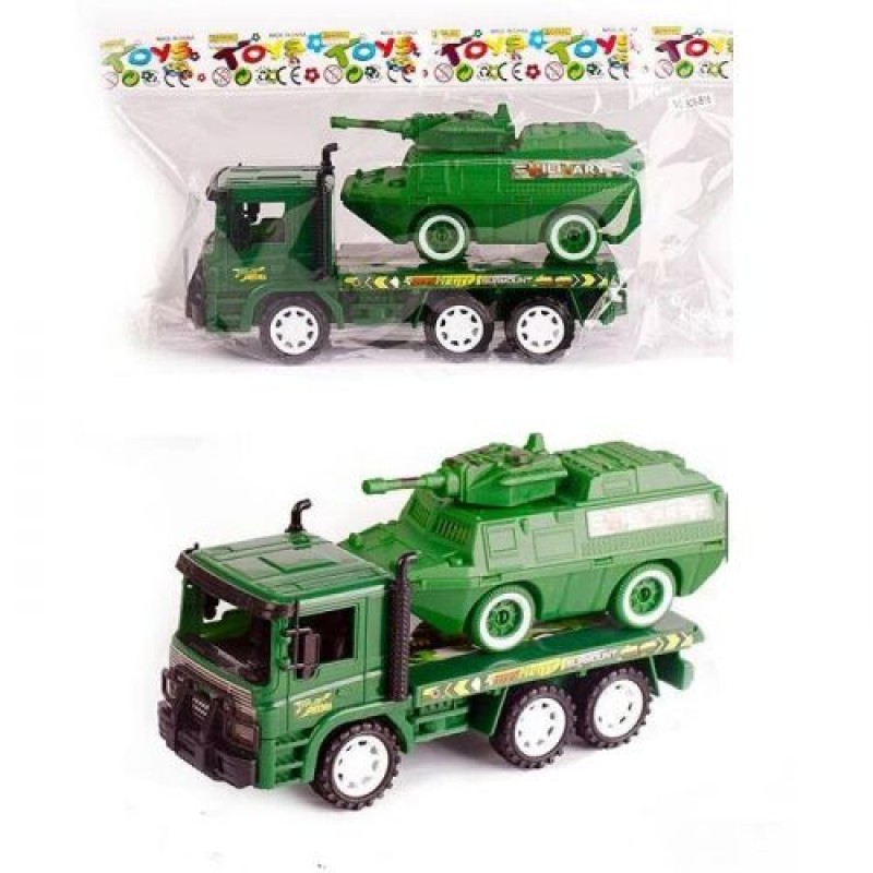 Військова вантажівка з бронетранспортером Пластик Зелений (197056)