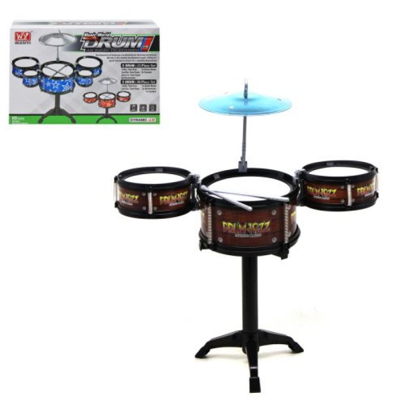 Барабанна установка "Drum Set" (3 барабани) Комбінований Коричневий (212557)