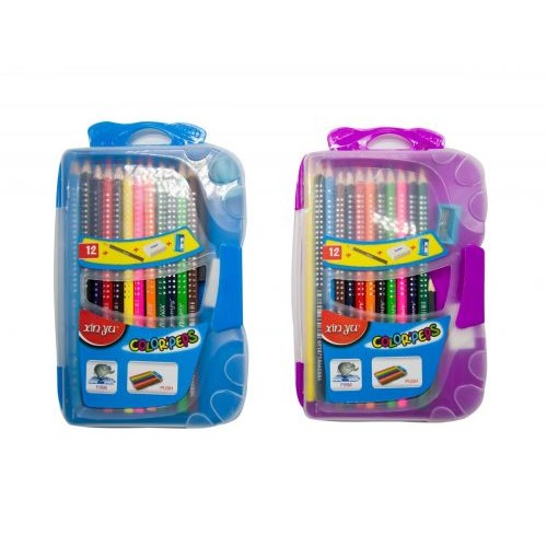 Уцінка. Набір кольорових олівців, 12 кольорів - не вистачае одного олівця (212684)