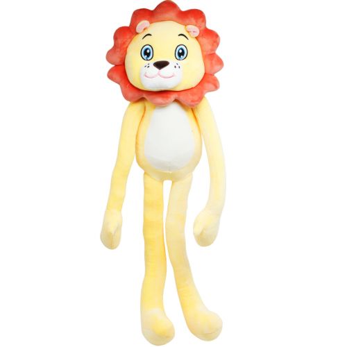 Мʼяка іграшка "Веселий лев" (70 см) Текстиль Жовтий (213255)