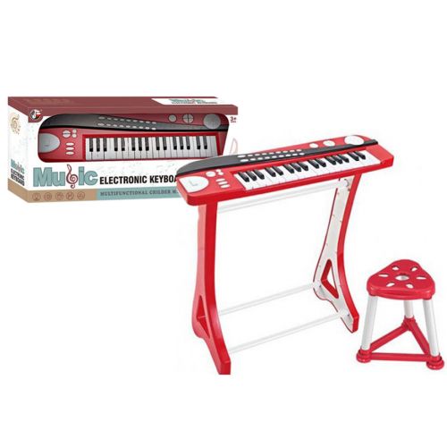 Синтезатор дитячий зі стільцем "Music", червоний Пластик Різнобарв'я (214244)