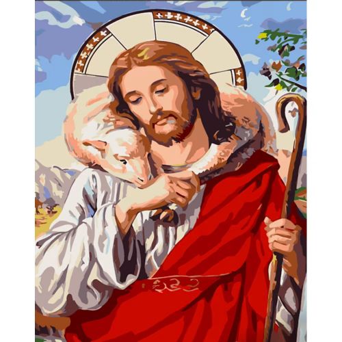 Картина за номерами "Христос" ★★★ Комбінований Різнобарв'я (226884)