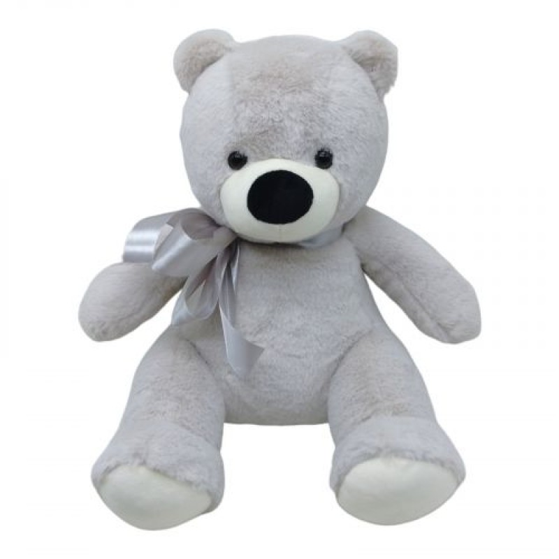 Мʼяка іграшка "Ведмедик", сірий, 30 см Комбінований Молочний (235026)