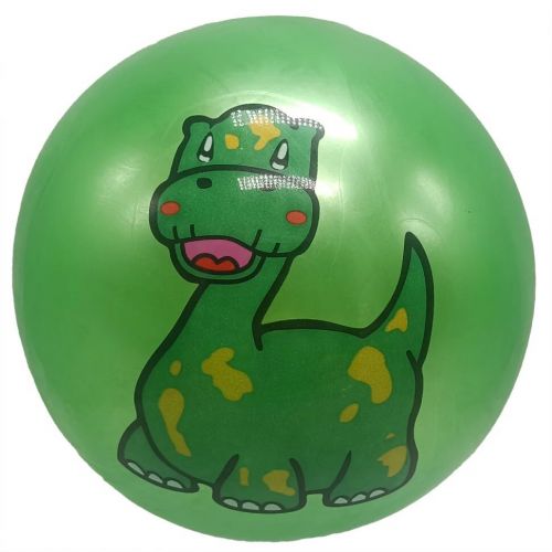 Мʼяч гумовий "Динозаврики" 23 см (зелений) Гума Зелений (235321)
