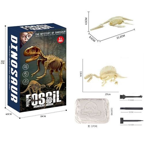 Набір для проведення розкопок "Fossil. Archaeology Jurassic" (2 скелети) Комбінований Різнобарв'я (240904)