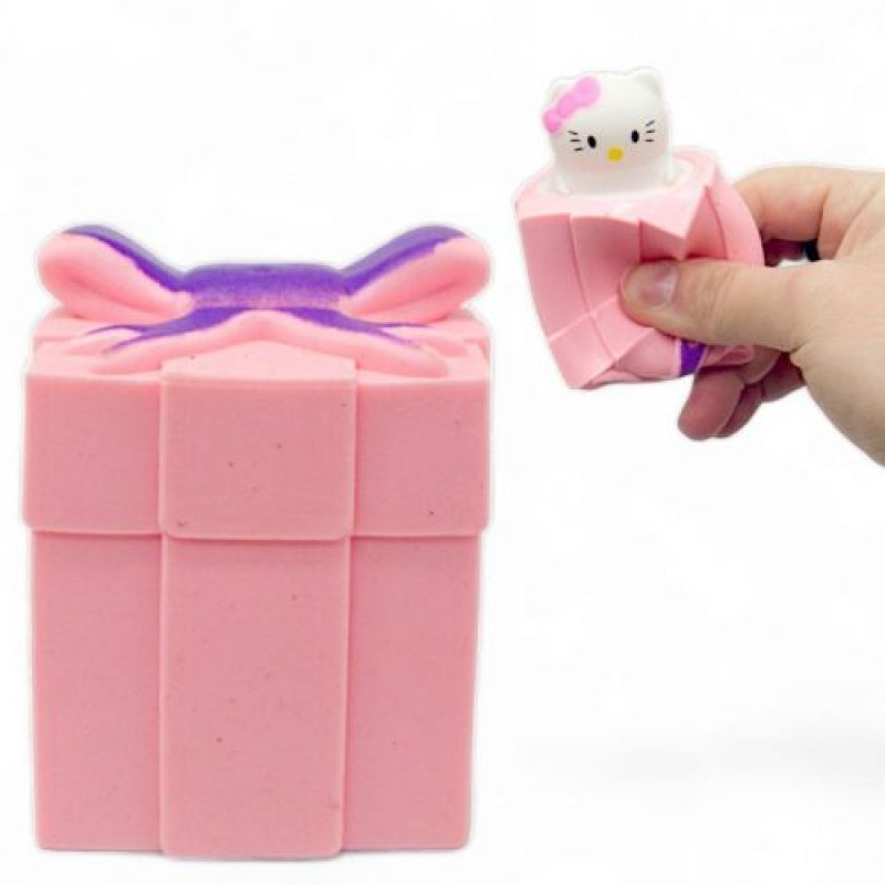Уцінка. Іграшка-антистрес "Hello Kitty в подарунку" (рожевий) порваний (241227)