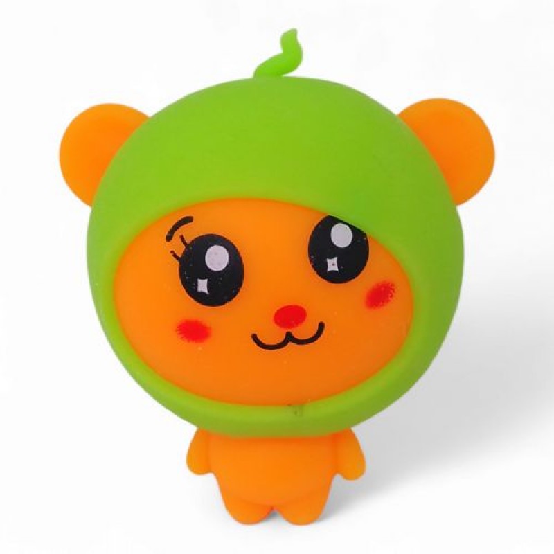 Іграшка-антистрес "Ведмежатко", помаранч+зелена Комбінований Різнобарв'я (242474)