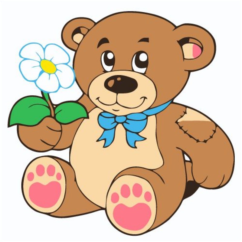 Картина за номерами "Ведмедик з квіткою" 20х20 см (243099)