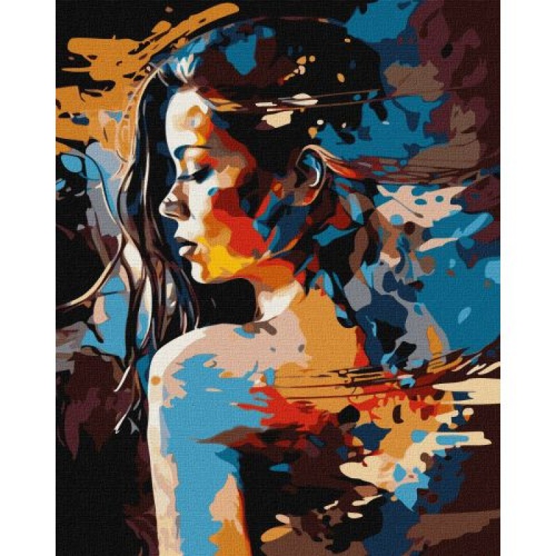 Картина по номерах "Дівчина-загадка" 40х50 см Комбінований Різнобарв'я (243247)