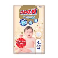 Підгузки Goo.N Premium Soft для дітей (розмір 3(M), 5-9 кг, 64 шт) Комбінований Різнобарв'я (249208)