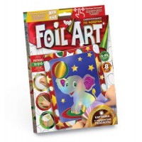 Аппликация разноцветной фольгой "FOIL ART", "Слоник" FAR-01-10