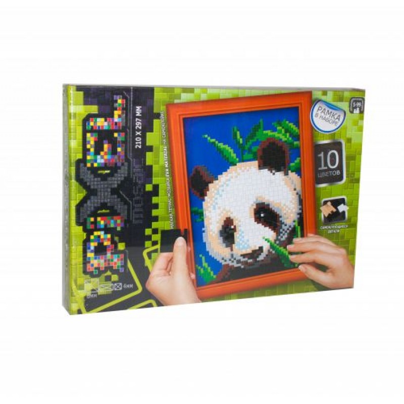 М'яка мозаїка "Pixel", "Панда" Комбінований Різнобарв'я (44033)