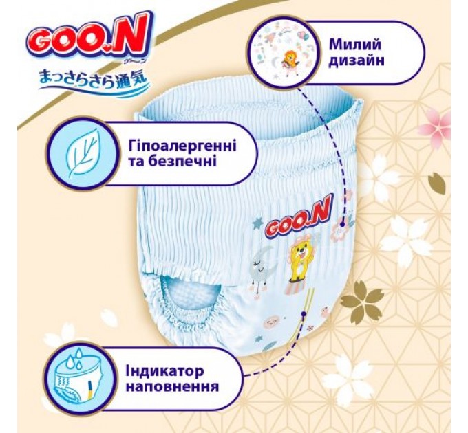 Трусики-підгузки Goo.N Premium Soft (розмір 5(XL), 12-17 кг, 36 шт) Комбінований Різнобарв'я (248922)