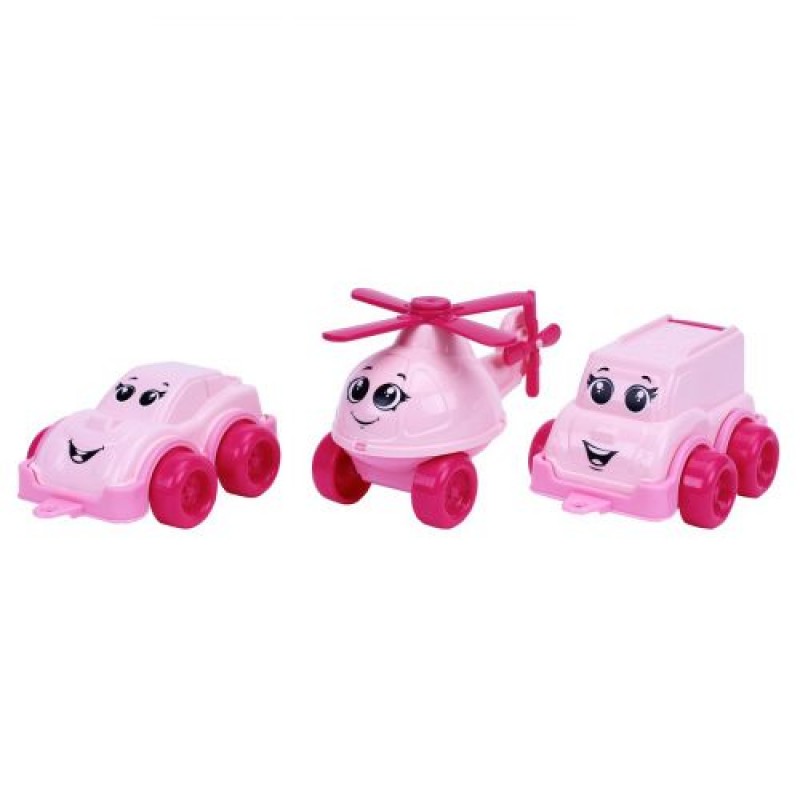 Набір транспорту рожевий Пластик Рожевий (195806)