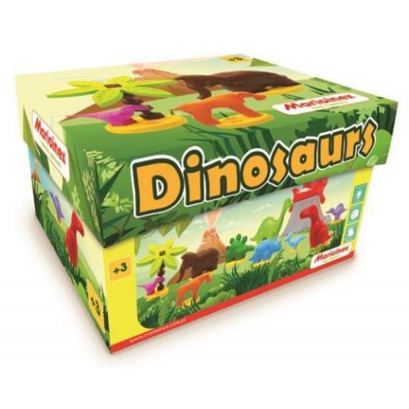 Конструктор "Динозаври в коробці" Пластик Різнобарв'я (204731)