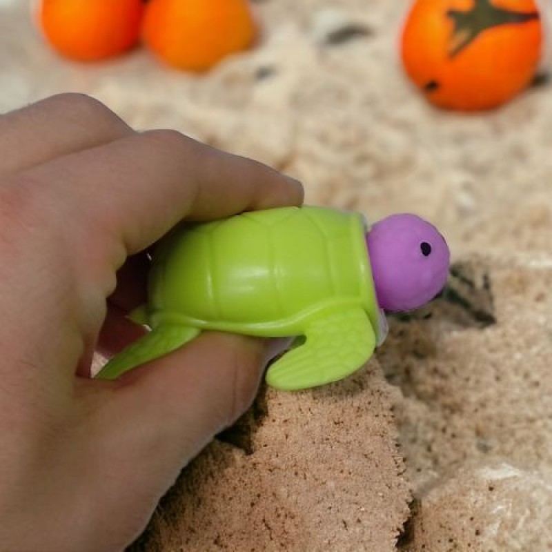 Антистрес-іграшка "Черепашка", що вистрибує (бірюзова) Резина Бірюзовий (238488)