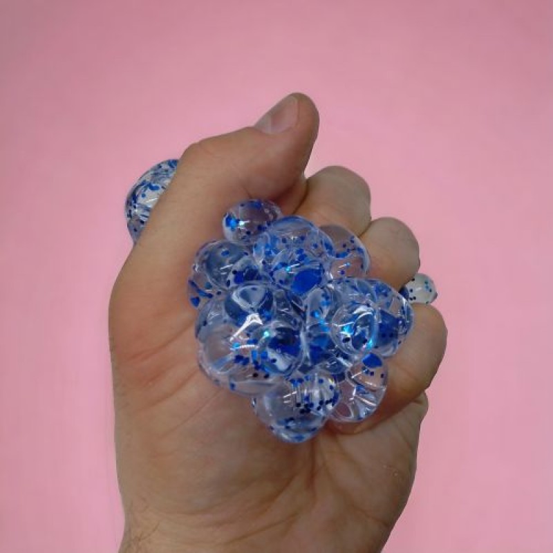 Іграшка-антистрес "Mesh Squish Ball", синій Комбінований Синій (239569)