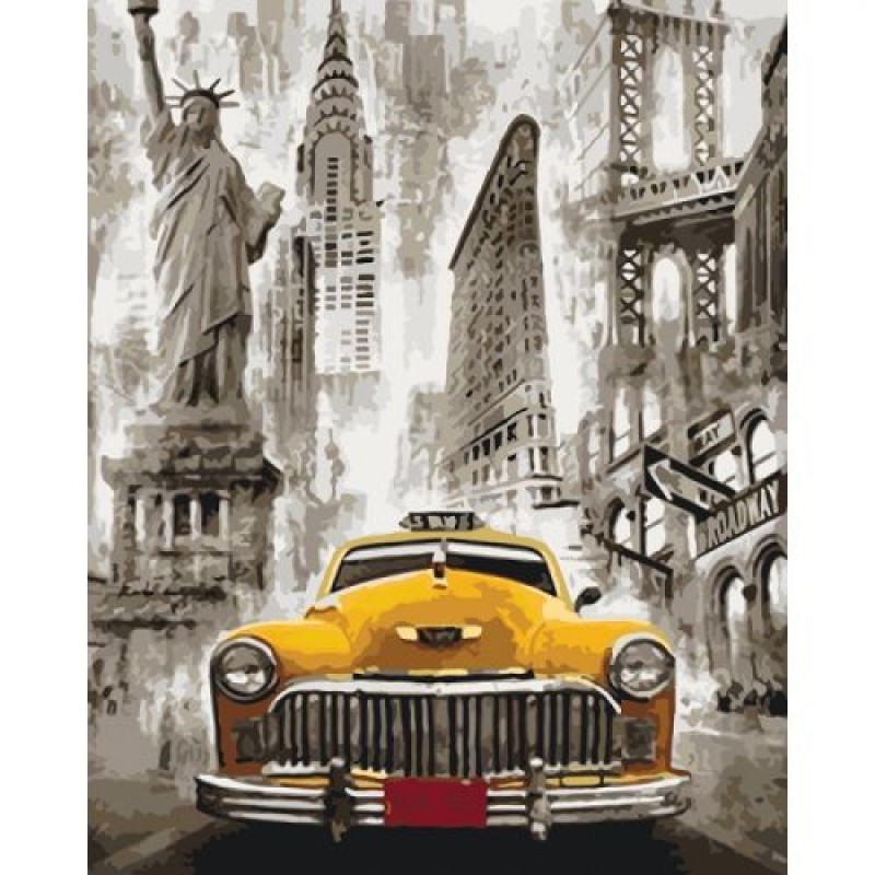 Картина по номерам "Такси Нью-Йорка" КНО3506