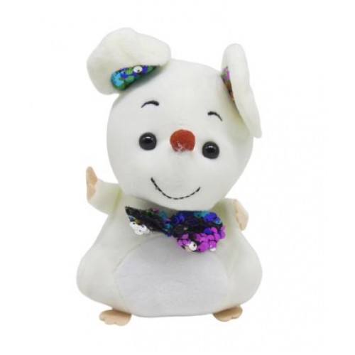 Мягкая игрушка "Мышка с галстуком" (белая) 026605