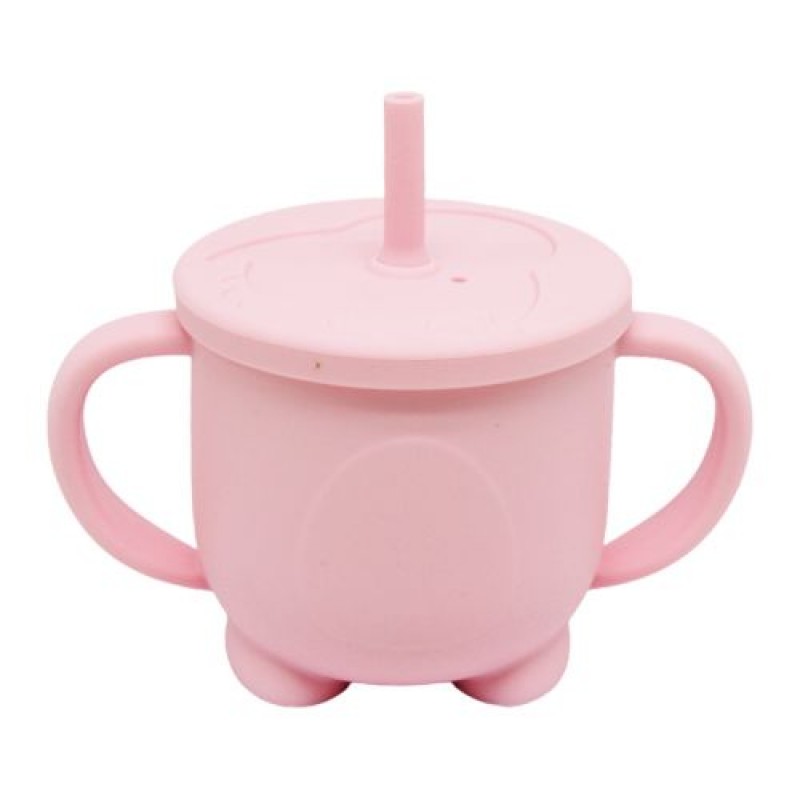 Силіконова чашка-поїлка, 200 мл, рожева Силікон Рожевий (194352)