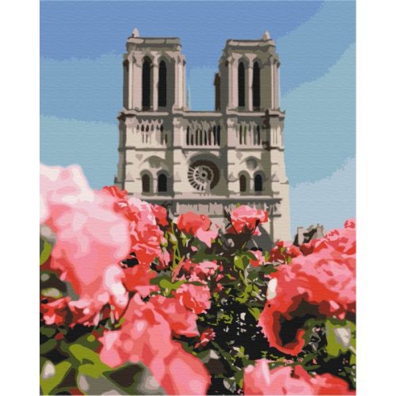 Картина за номерами "Собор Паризької Богоматері" ★★★ Комбінований Різнобарв'я (196353)