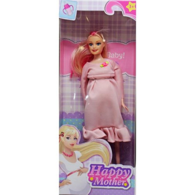 Вагітна лялька "Happy Mother" в персиковому (201861)