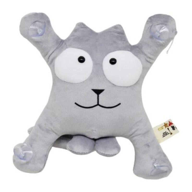 Іграшка на присосках "Кіт Саймон", сірий Текстиль Сірий (204560)