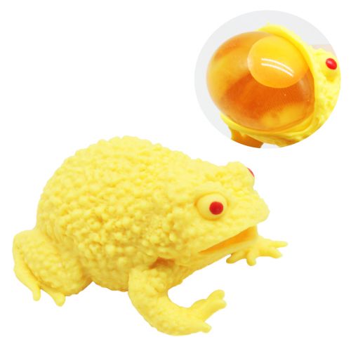 Іграшка-антистрес "Жабка з яйцем", жовта Комбінований Жовтий (207762)