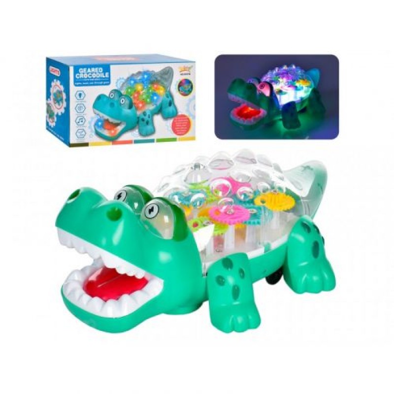 Музична іграшка "Крокодил", зі світлом Пластик Зелений (213918)