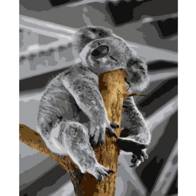 Картина за номерами "Сонна коала" ★★★ Комбінований Різнобарв'я (215509)