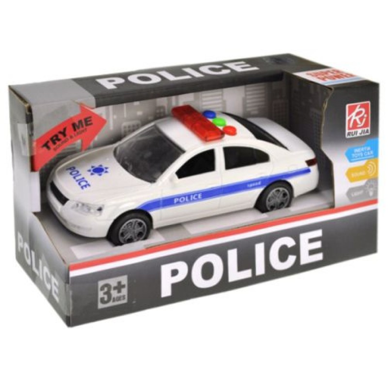 Машина "Поліція" інерційна, озвучена, зі світлом, в коробці,RJ039 р.10,5*19,5*8,5см (217717)