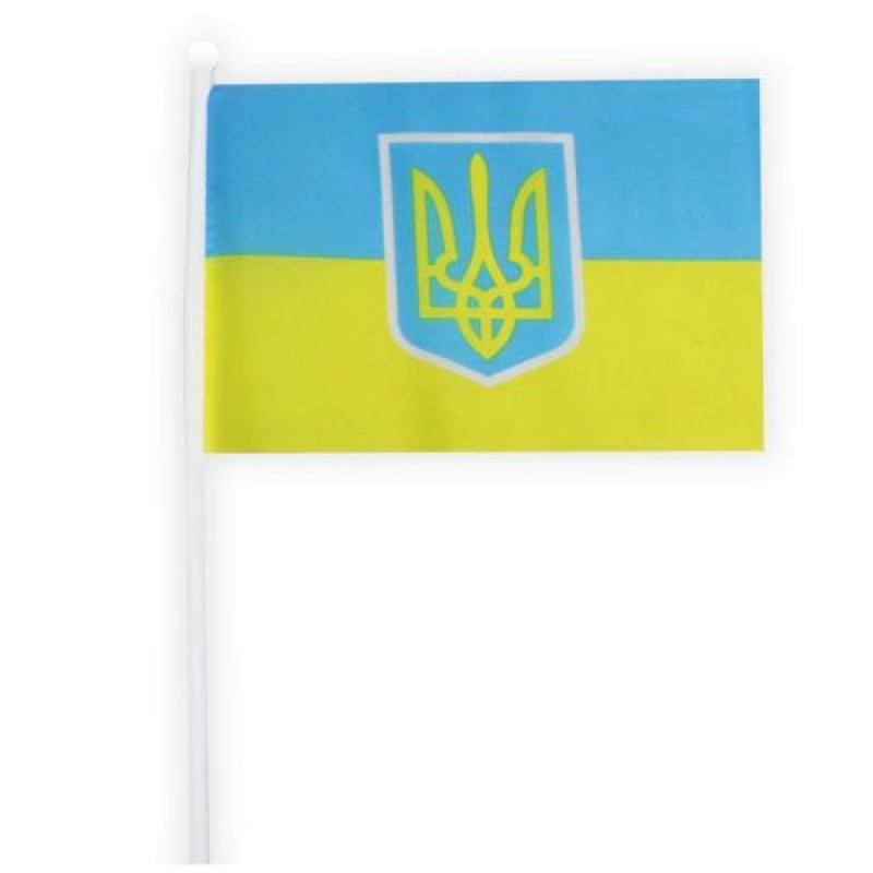Прапор України з тризубом 45 х 30 см Комбінований Різнобарв'я (217784)