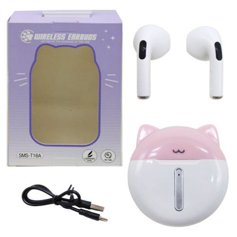 Бездротові навушники "Cat ears" (рожеві) Комбінований Рожевий (223383)