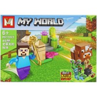 Конструктор за мотивами "Minecraft" (вид 5) Пластик Різнобарв'я (229943)