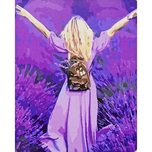 Картина за номерами "Дівчинка та лавандове поле" Комбінований Різнобарв'я (231704)