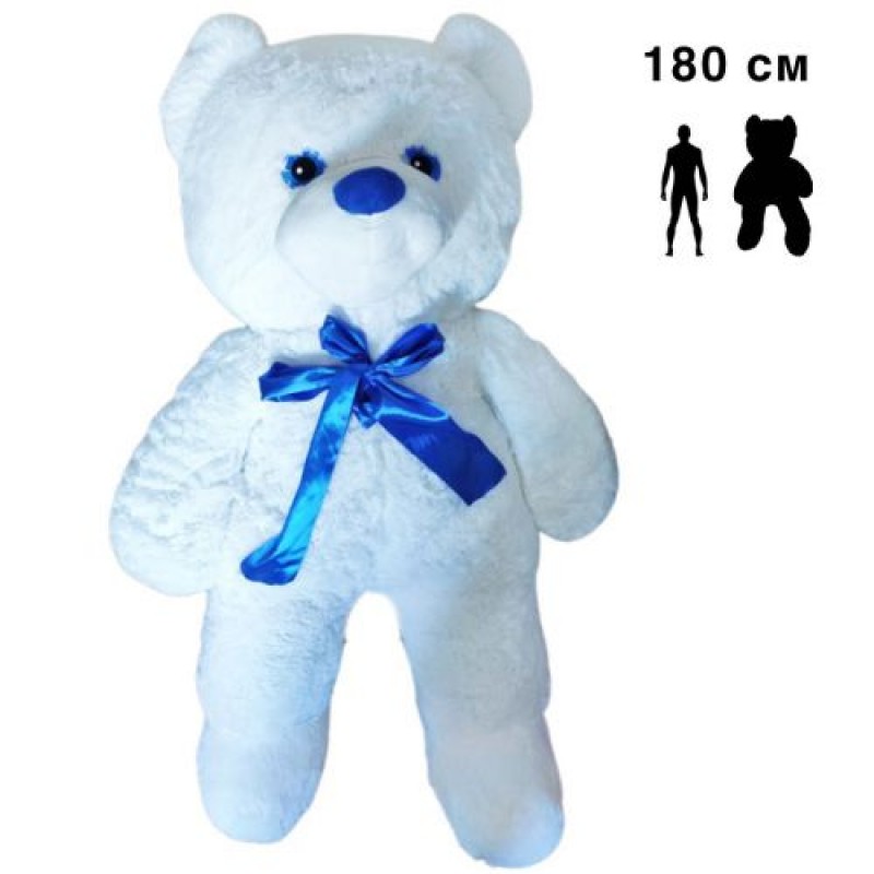 Мʼяка іграшка "Ведмідь Бонік МАКС" 180 см, білий Плюш Білий (237508)