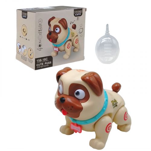 Іграшка інтерактивна "Cute Pugs: Собака", музична (коричнева) Пластик Бежевий (238158)