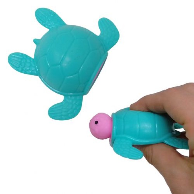 Антистрес-іграшка "Черепашка", що вистрибує (бірюзова) Резина Бірюзовий (238488)