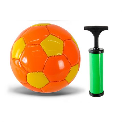 Мʼяч футбольний PVC №2 з насосом (помаранчевий) PVC Помаранчевий (239184)