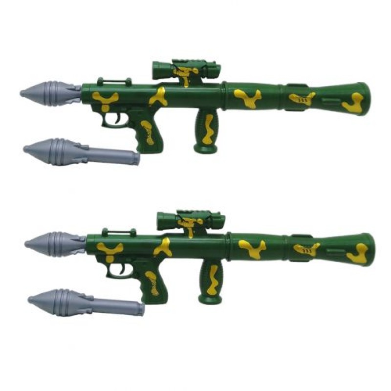 Іграшка "Гранатомет", 2 штуки, 5 ракет Пластик Зелений (239855)
