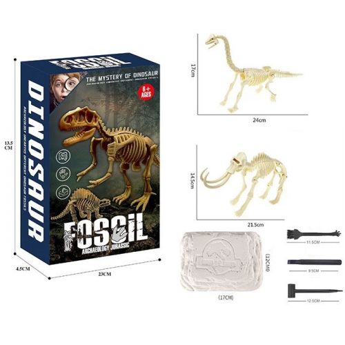 Набір для проведення розкопок "Fossil. Archaeology Jurassic" (2 скелети) Комбінований Різнобарв'я (240905)