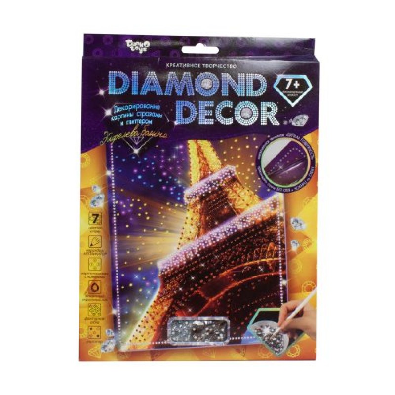 Набір для творчості "Diamond Decor: Ейфелева вежа" Комбінований Різнобарв'я (35029)